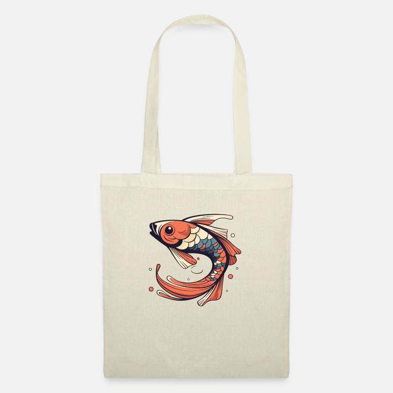 Koi-Karpfen - Stoffbeutel - Natur