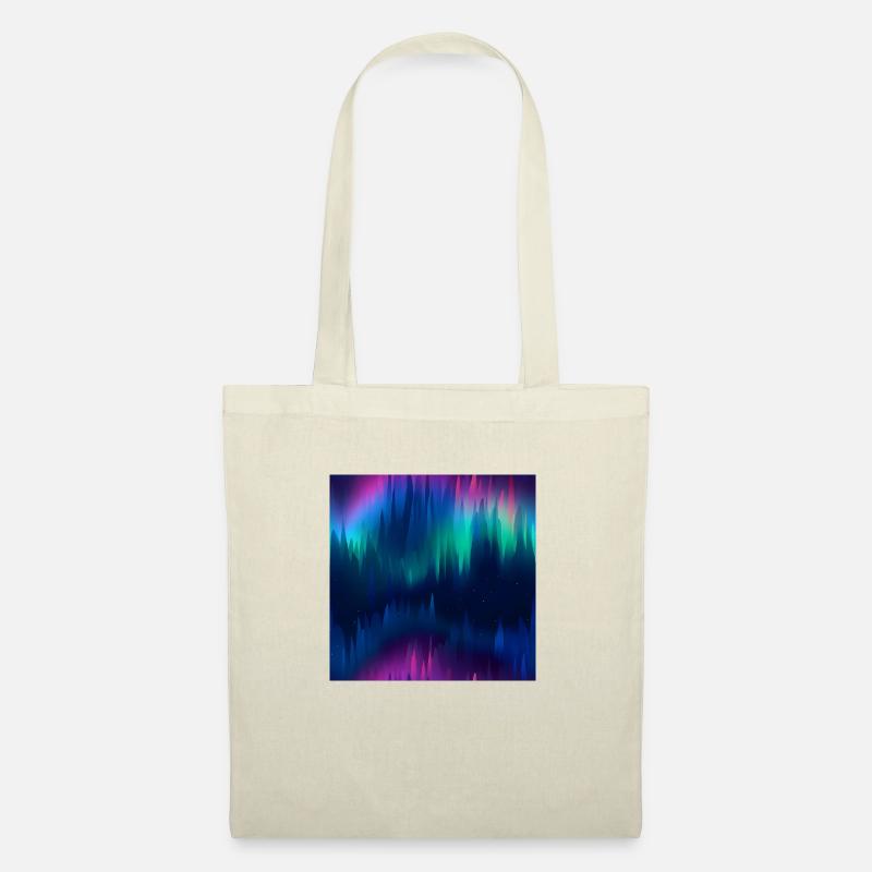 Celestial Aurora: Polarlichter-Kollektion - Stoffbeutel - Natur