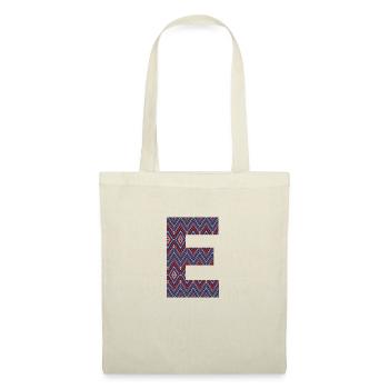 Monogram Letter E- boho colorful design - Tote Bag - nature - Front