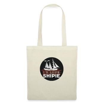 Schiff-Design mit Spruch - Stoffbeutel - Natur - Vorne