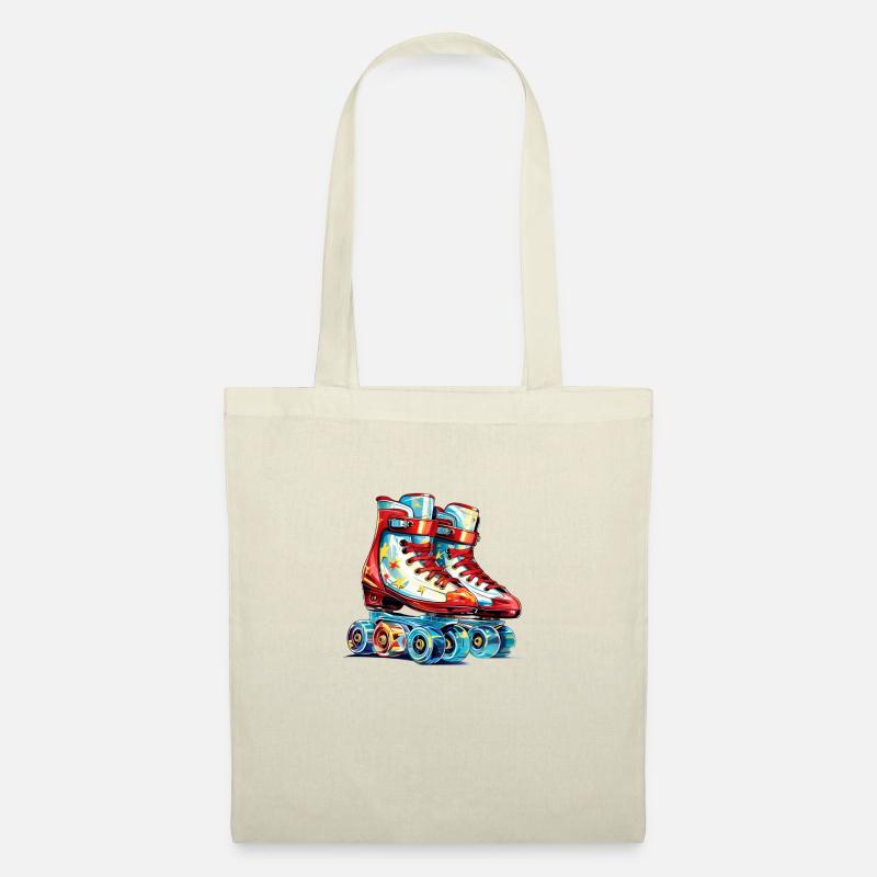 Rollschuhe - Stoffbeutel - Natur