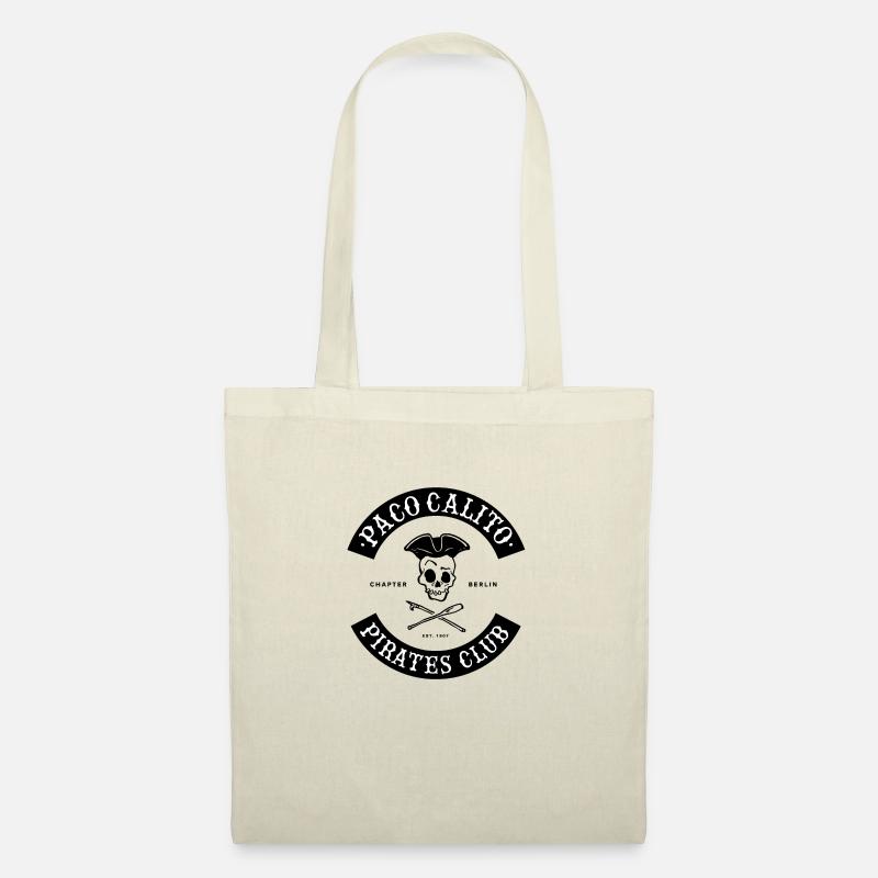 pacoCalito logo pirat est1907 w 02 - Stoffbeutel - Natur