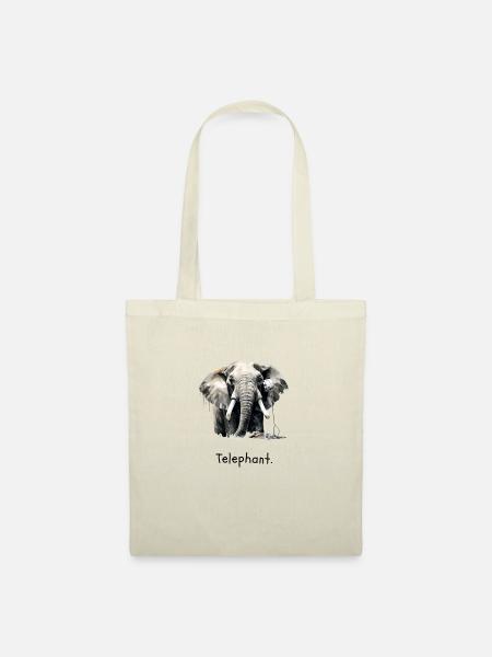 Telephant. - Stoffbeutel - Natur