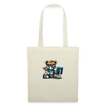 Angry little teddy bear who is a developer. - Tote Bag - nature - Front