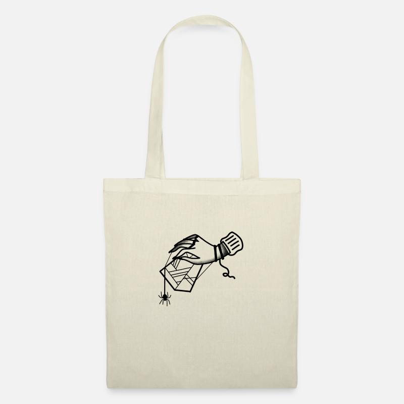 Tattoo Witchcore Hand holding a Spiderweb - Tote Bag - nature