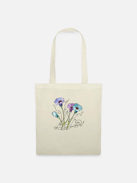 Blumen - Stoffbeutel - Natur