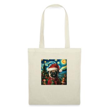 Carlin de Noël - Style Van Gogh - Sac en tissu - nature - Devant
