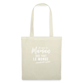 Maman que tout le monde - Sac en tissu - nature - Devant