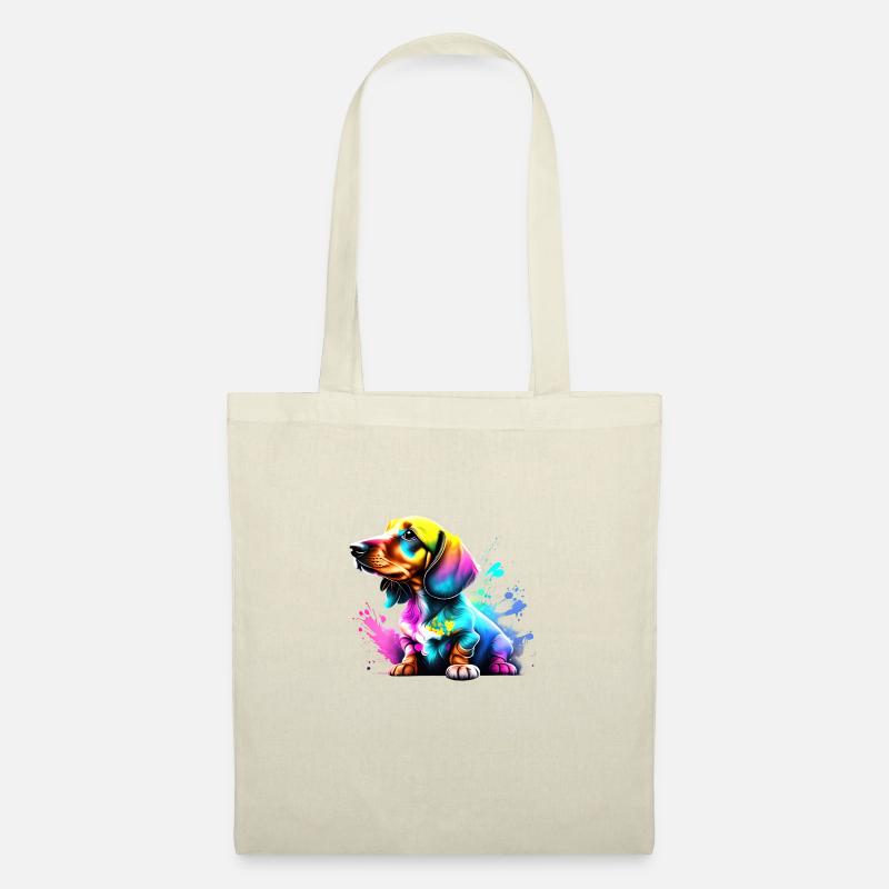 Dachshund Hund Dackelwelpe Hunde Hundehalter - Stoffbeutel - Natur
