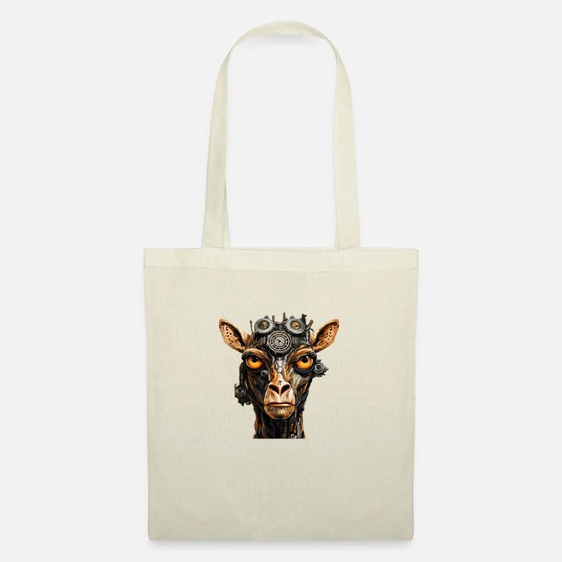 Steampunk-Giraffe - Stoffbeutel - Natur
