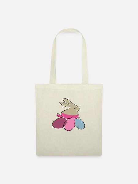 frohe ostern osterhase - Stoffbeutel - Natur