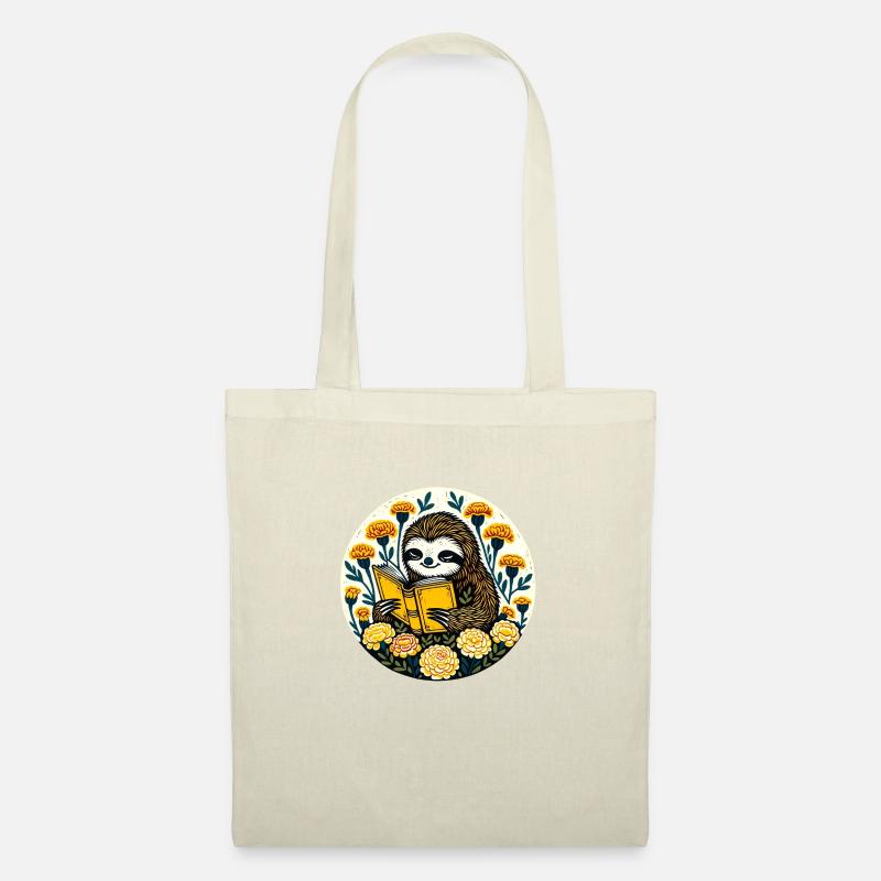 Reading Sloth - Tote Bag - nature