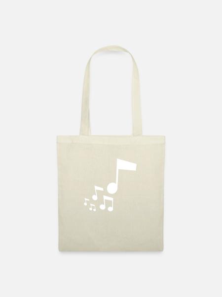 Viele Musik Noten Symbole Melodie Musiknote Audio - Stoffbeutel - Natur