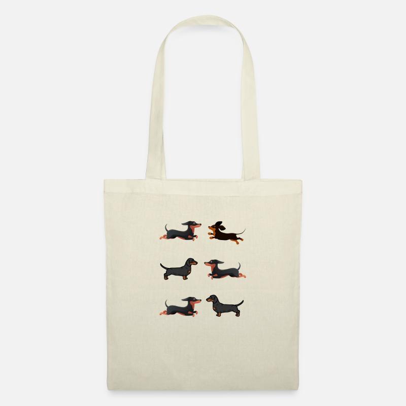 Teckels Teckels - Sac en tissu - nature