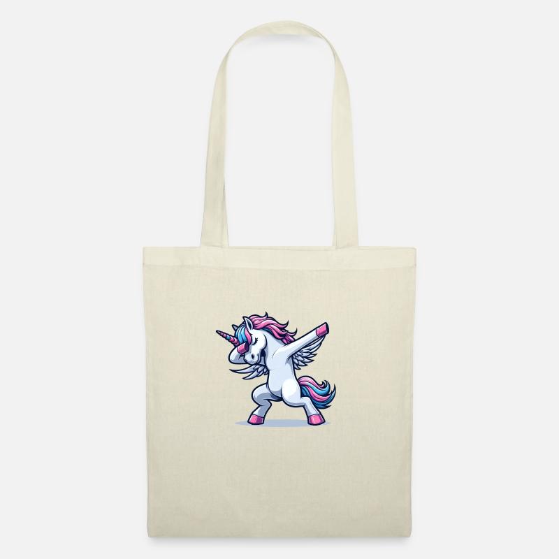 Unicorn Dabbing Einhorn - Stoffbeutel - Natur
