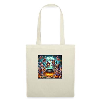 Whimsical Witches at the Cauldron Halloween Scene - Tote Bag - nature - Front
