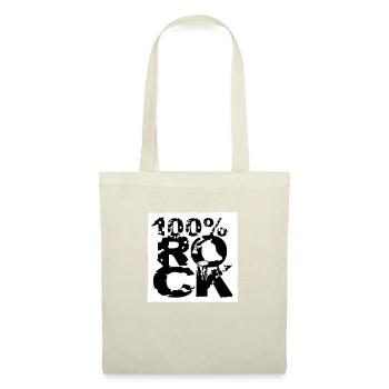 100 % Prozent Rock Heavy Metal Musik Text Logo Fun - Stoffbeutel - Natur - Vorne