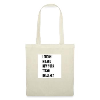 London Milano New York Tokyo Bredeney - Stoffbeutel - Natur - Vorne
