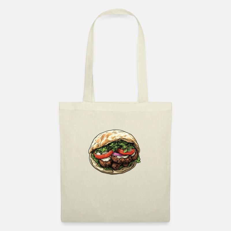 Frisch, lecker, authentisch: Falafel-Wrap - Stoffbeutel - Natur