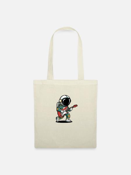 Spaceman spielt Gitarre - Stoffbeutel - Natur