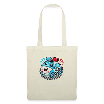 Voiture de police joyeuse pour les enfants - Sac en tissu - nature - Devant