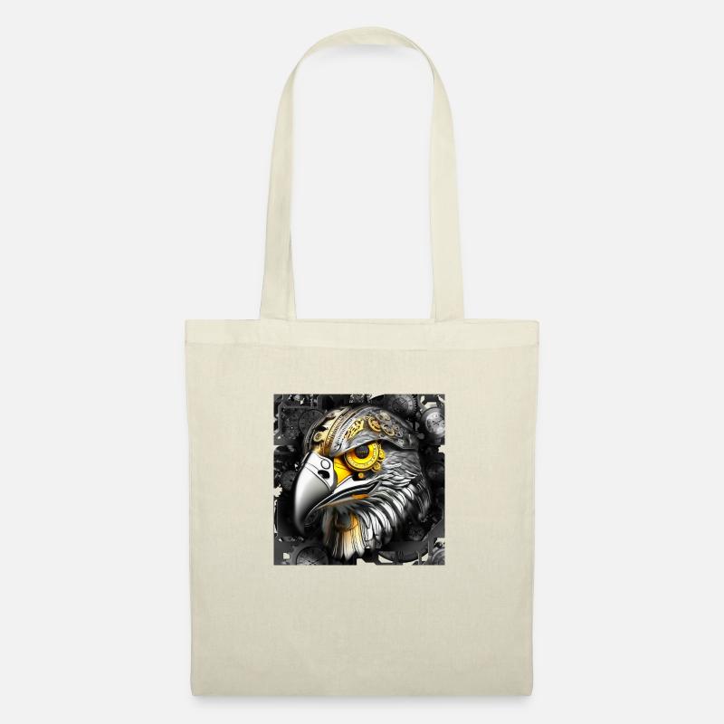 Steampunk Retro Style Greifvogel - Stoffbeutel - Natur