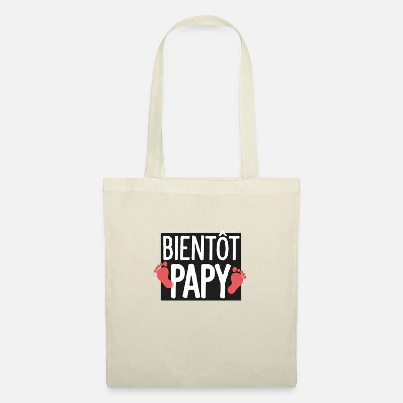 Bald Opa Geschenk Zukunft Opa - Stoffbeutel - Natur