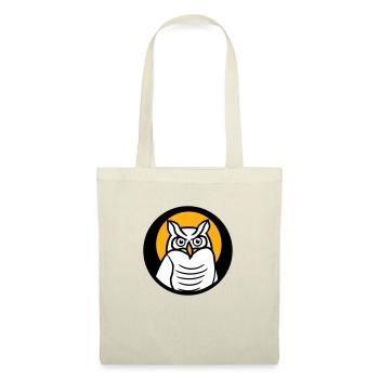 Owl Bird Eagle Owl Sun Moon Night Full Moon Round Logo - Tote Bag - nature - Front