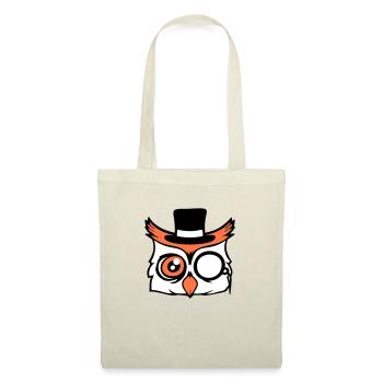 Sir Owl Top Hat Monocle Glasses Rich Mr. - Tote Bag - nature - Front
