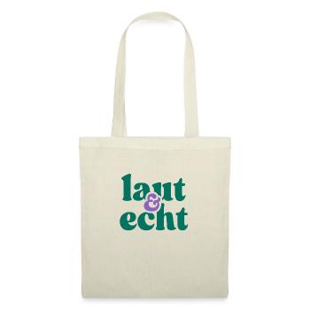 laut & echt - Stoffbeutel - Natur - Vorne