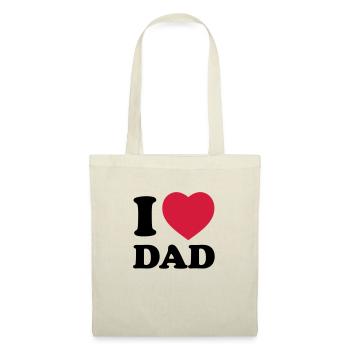 i_love_dad - Sac en tissu - nature - Devant