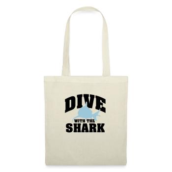 Tauchen: Dive with the shark - Stoffbeutel - Natur - Vorne