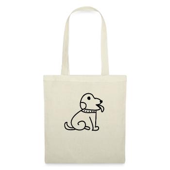 Hund Dog - Stoffbeutel - Natur - Vorne