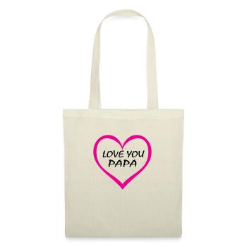 Ich liebe dich, Papa - Stoffbeutel - Natur - Vorne