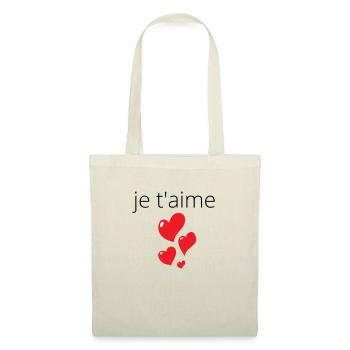 je t aime 1 - Sac en tissu - nature - Devant