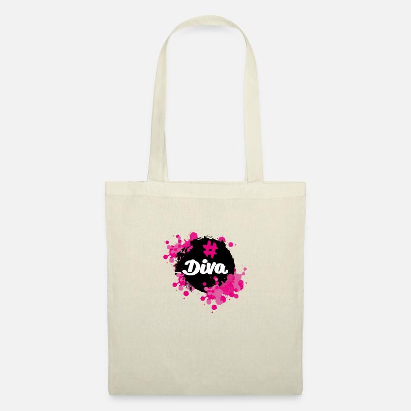 Déclaration Diva #Diva Design par KunterbuntBerlin - Sac en tissu - nature