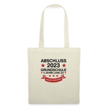Grundschule Abschluss 2023 Gymnasiast Geschenk - Stoffbeutel - Natur - Vorne