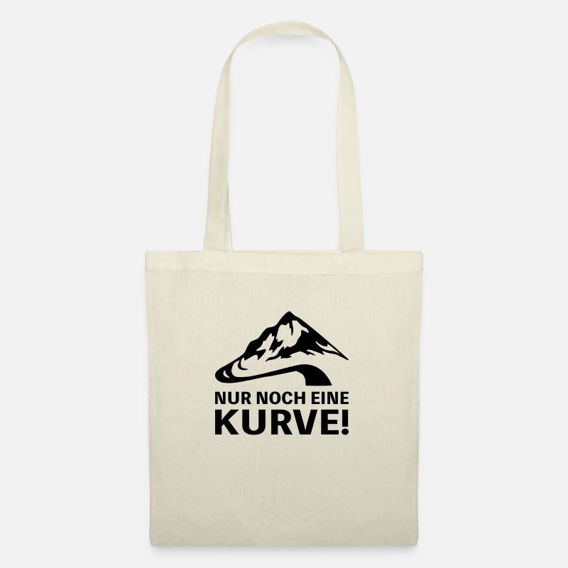 Nur noch eine Kurve Spruch Geschenk - Stoffbeutel - Natur