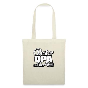 Bester Opa Spruch Geschenk - Stoffbeutel - Natur - Vorne