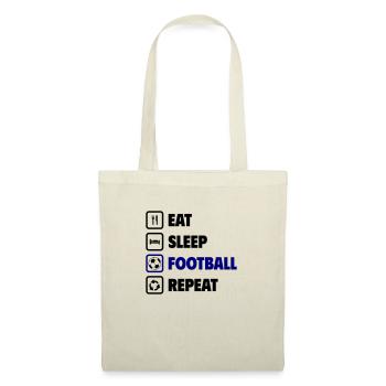 Manger, dormir, footballer, répéter - Sac en tissu - nature - Devant