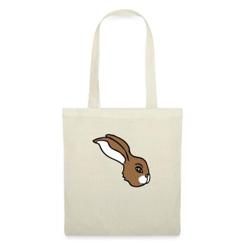 Bunny face peeking sideways profile side view - Tote Bag - nature - Front