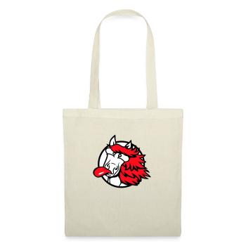 cheval fou langue sortant drôle idiot - Sac en tissu - nature - Devant