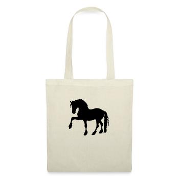 Cheval frison - Sac en tissu - nature - Devant