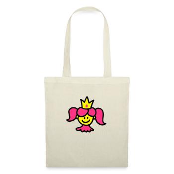 Prinzessin mit Krone 3 - Stoffbeutel - Natur - Vorne