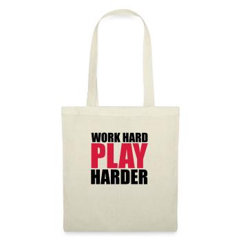 Work Hard - Sac en tissu - nature - Devant