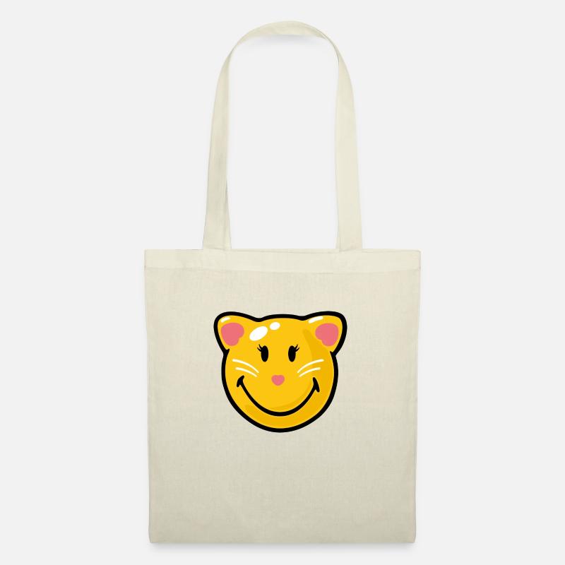 Smiley Cat - Stoffbeutel - Natur