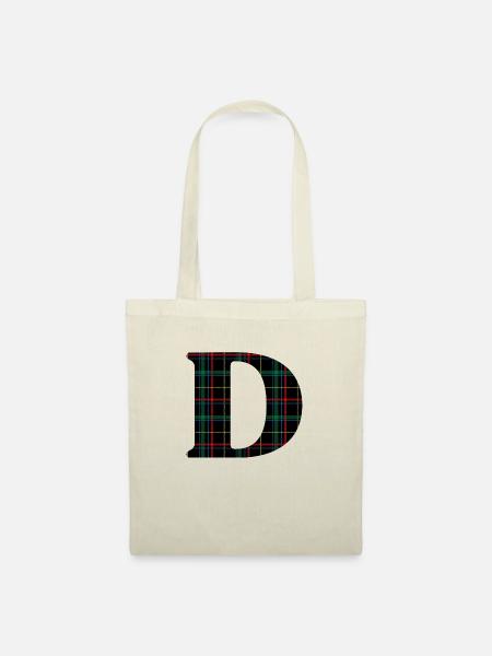 Schottisches Tartan-Monogramm - Stoffbeutel - Natur