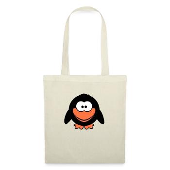 Rabe Comic Vogel steht guckt lustig Cartoon Humor - Stoffbeutel - Natur - Vorne