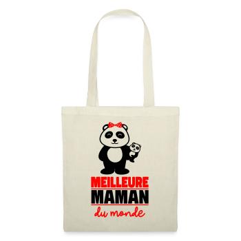 meilleure maman du monde - Sac en tissu - nature - Devant