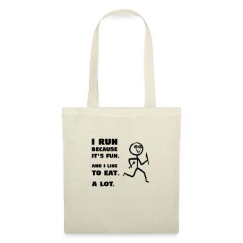 Courir pour manger - Sac en tissu - nature - Devant